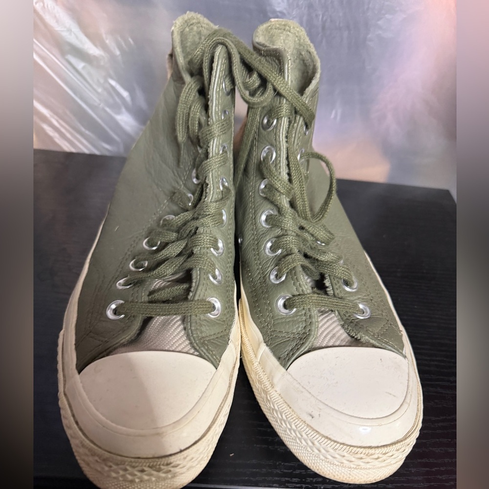 Converse Sage Green High-Top Sneakers